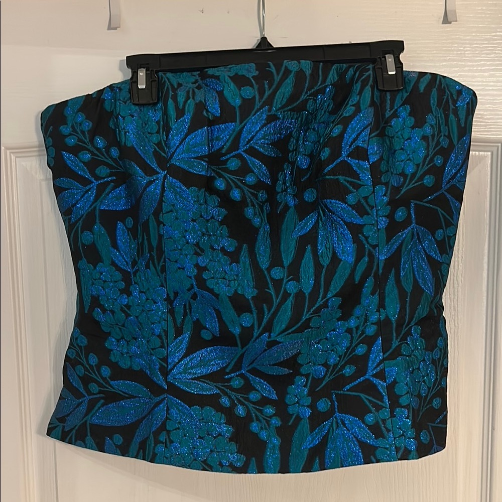 Lilly Pulitzer Camilo Strapless Top in Deep Lagoon and Berry